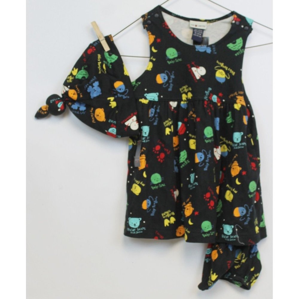 VTG NWT The Limited 3 pc Girls Baby Dress Diaper Cover Hat Bear Penguin Snowman